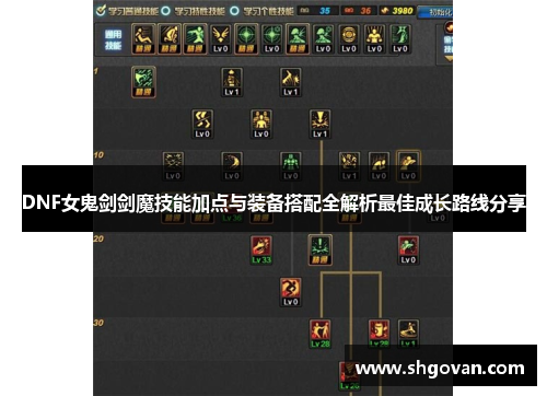 DNF女鬼剑剑魔技能加点与装备搭配全解析最佳成长路线分享