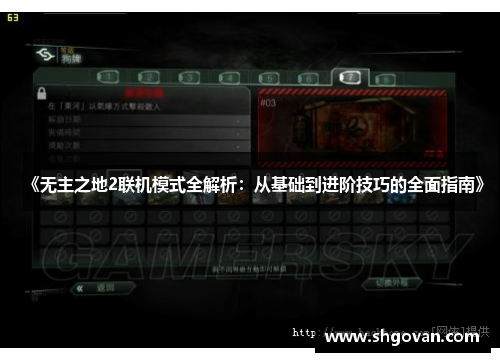 《无主之地2联机模式全解析：从基础到进阶技巧的全面指南》